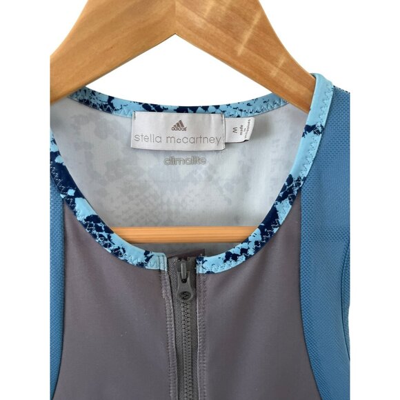 Adidas x Stella McCartney Climalite Techfit Run Tank Blue Womens Medium‎ - Picture 6 of 6
